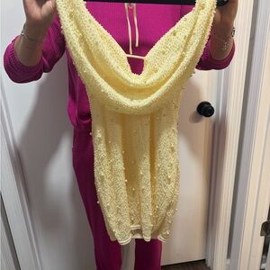 Windsor Yellow Beaded Dress